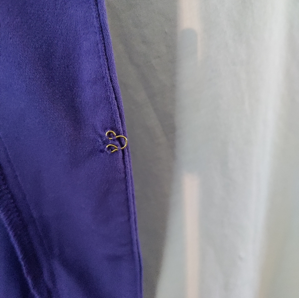 IMAN Global Resort Duster Vest Purple Pockets Side Slit Sm XS NWT. - Picture 6 of 12